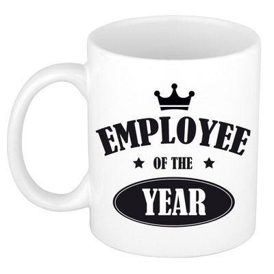 Employee of the year collega cadeau mok / beker wit Employee of the year collega cadeau mok / beker wit