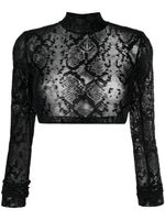 Philipp Plein haut crop à imprimé géométrique - Noir - thumbnail