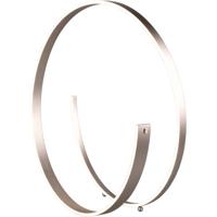 LED Vloerlamp - Cinque Cinardi - 1 Lichtpunt van 42 Watt - Dimbaar - Aanpasbare Lichtkleur - Voetschakelaar - Mat Nikkel - Metaal