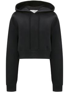 Victoria Beckham hoodie en coton mélangé à logo brodé - Noir