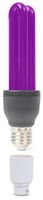 BeamZ Blacklight UV spaarlamp 25W met E27 fitting en bajonet adapter - thumbnail