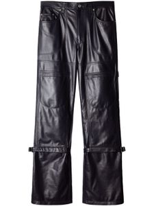 Off-White pantalon Carpenter en cuir - Bleu