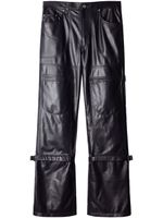 Off-White pantalon Carpenter en cuir - Bleu - thumbnail