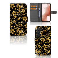 Samsung Galaxy S23 Hoesje Gouden Bloemen