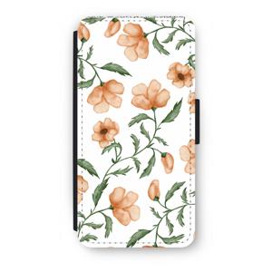 Peachy flowers: iPhone 7 Plus Flip Hoesje