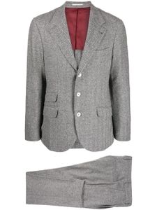 Brunello Cucinelli costume à motif de chevrons - Noir