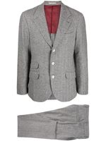 Brunello Cucinelli costume à motif de chevrons - Noir