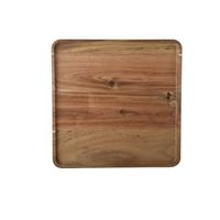 Houten dienblad met opstaande rand 26 x 26 cm vierkant - thumbnail