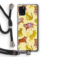 Cute Tigers and Leopards: Samsung Galaxy A31 Transparant Hoesje met koord