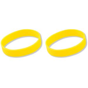 Siliconen armbandjes - 15x - stretch - geel - polsbandjes - volwassenen