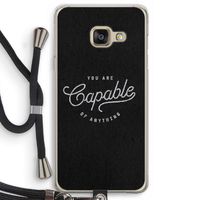 Capable: Samsung Galaxy A3 (2016) Transparant Hoesje met koord