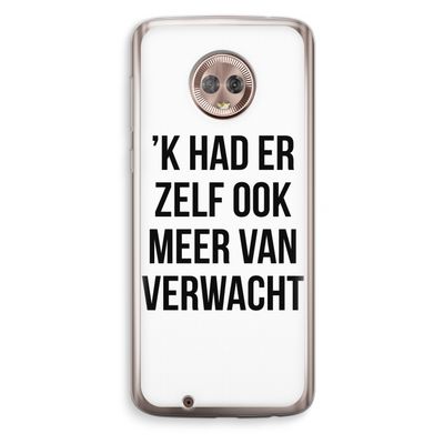 Meer verwacht: Motorola Moto G6 Transparant Hoesje Meer verwacht: Motorola Moto G6 Transparant Hoesje