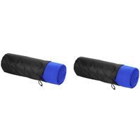 2x Fleece deken kobalt blauw 150 x 120 cm