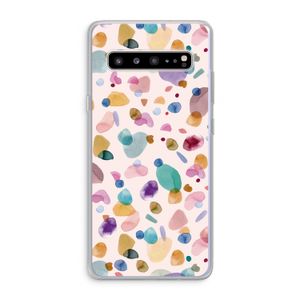 Terrazzo Memphis Pink: Samsung Galaxy S10 5G Transparant Hoesje