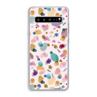Terrazzo Memphis Pink: Samsung Galaxy S10 5G Transparant Hoesje