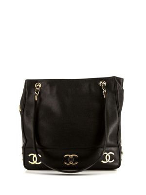 CHANEL Pre-Owned sac porté épaule Triple CC - Noir