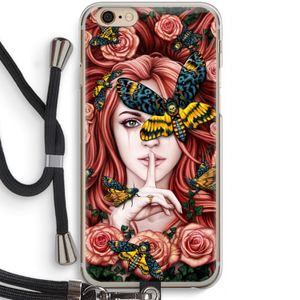 Lady Moth: iPhone 6 / 6S Transparant Hoesje met koord