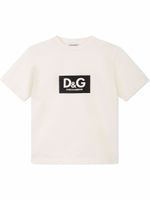 Dolce & Gabbana Kids t-shirt en coton à logo Interlock - Tons neutres