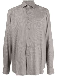 Corneliani chemise à motif pied-de-poule - Marron