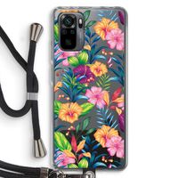 Tropisch 2: Xiaomi Redmi Note 10 Pro Transparant Hoesje met koord