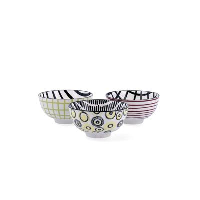 Kommenset Bidasoa Zigzag Multicolour Keramisch 11 cm (3 Onderdelen)