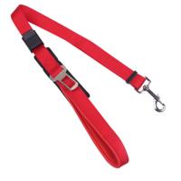 Nobleza Honden autogordel met handvat - Rood - Lengte verstelbaar