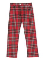 Siola pantalon plissé à motif tartan - Rouge