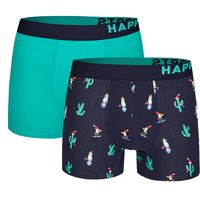 Happy Shorts Happy Shorts 2-Pack Kerst Boxershorts Heren Christmas Tucan