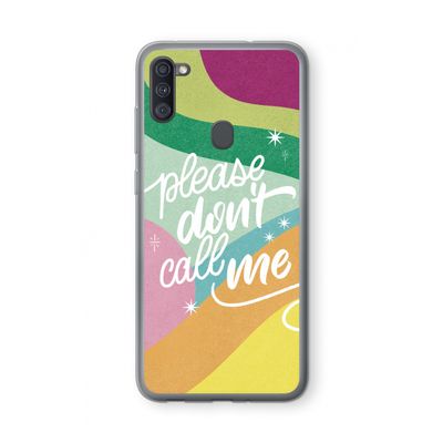 Don't call: Samsung Galaxy A11 Transparant Hoesje