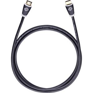 Oehlbach 126 HDMI-kabel HDMI Aansluitkabel HDMI-A-stekker, HDMI-A-stekker 0.75 m Zwart Vergulde steekcontacten, Ultra HD-HDMI met ethernet
