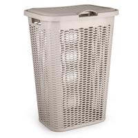 Wasmand Ventilation - met deksel - beige - kunststof - 51 liter - 43 x 35 x 61 cm Wasmand Ventilation - met deksel - beige - kunststof - 51 liter - 43 x 35 x 61 cm