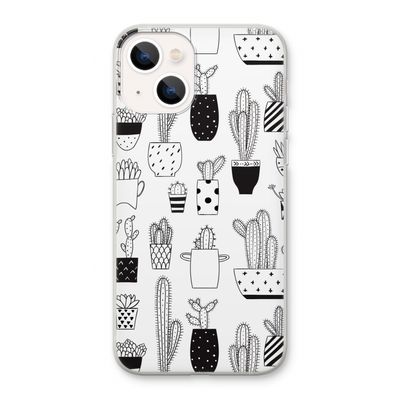 Cactusmotief: iPhone 13 Transparant Hoesje
