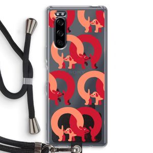 Dogs: Sony Xperia 5 Transparant Hoesje met koord