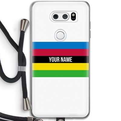WK Wielrennen: LG V30 Transparant Hoesje met koord