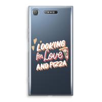 Pizza is the answer: Sony Xperia XZ1 Transparant Hoesje