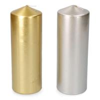 Kaars Gouden Zilverkleurig Ø 7 x 20 cm 1 Stuks