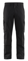 Blåkläder Industrie werkbroek stretch met kniezakken 14481832 | Zwart/Donkergrijs | Maat 58 - 7330509760871