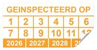 Keuringssticker geïnspecteerd op rechthoek 50 x 25 mm - 250 stuks (op rol)