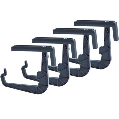 Prosperplast Balkonbeugel - 4x - verstelbaar - kunststof - antraciet - 20 tot 25 cm