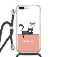 GSM poes: iPhone 7 PLUS Transparant Hoesje met koord