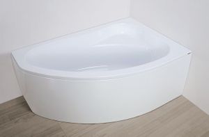 Plazan Ekoplus badkuip met paneel 145x95cm wit rechts inclusief potenset
