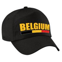 Belgium supporters pet - zwart - voor dames en heren - Belgie landen kleuren baseball cap