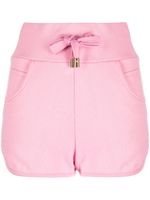 Balmain short à logo embossé - Rose