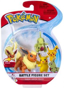 Pokemon Battle Figure Pack - Flareon, Larvitar, Pikachu