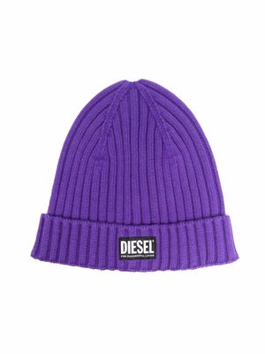 Diesel Kids bonnet à patch logo - Violet