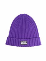 Diesel Kids bonnet à patch logo - Violet