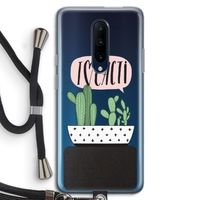 I love cacti: OnePlus 7 Pro Transparant Hoesje met koord