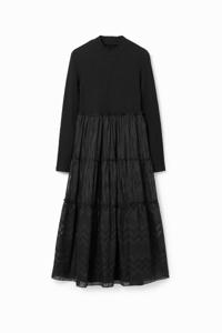 Gecombineerde midi-jurk - BLACK - S