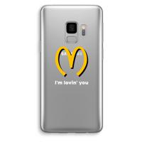 I'm lovin' you: Samsung Galaxy S9 Transparant Hoesje - thumbnail