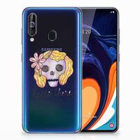 Silicone Back Case Samsung Galaxy A60 Boho Skull